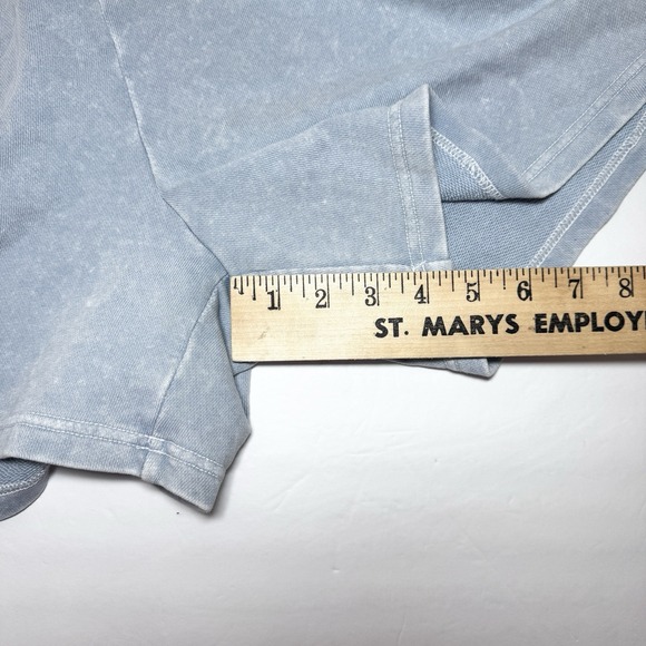 Aerie New Heights Trouser Fleece Short - Cloud Wash Blue XL Lounge Pleats Casual - Picture 11 of 11